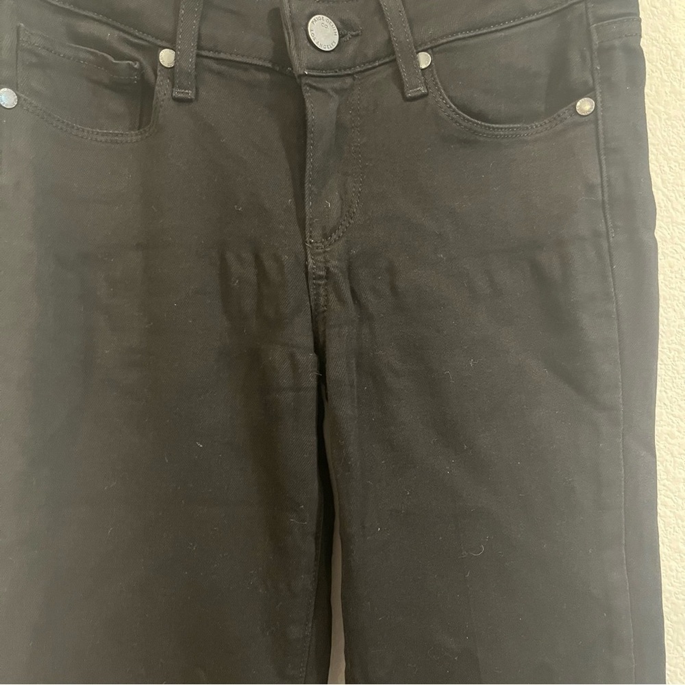 Paige denim skyline boot black shadow size 23 boot cut jeans mini flare - Picture 2 of 10